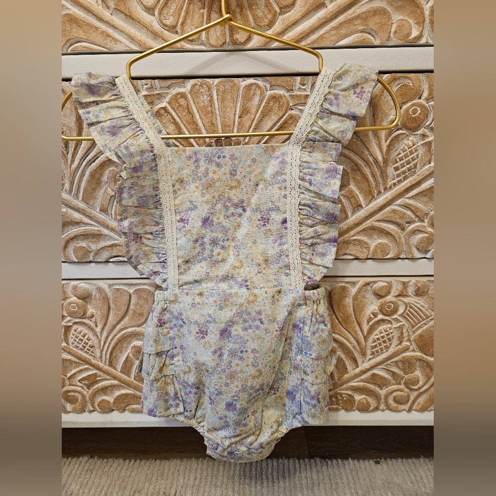 Jamie Kay Pastel Floral Baby Bubble Romper NWOT 2T